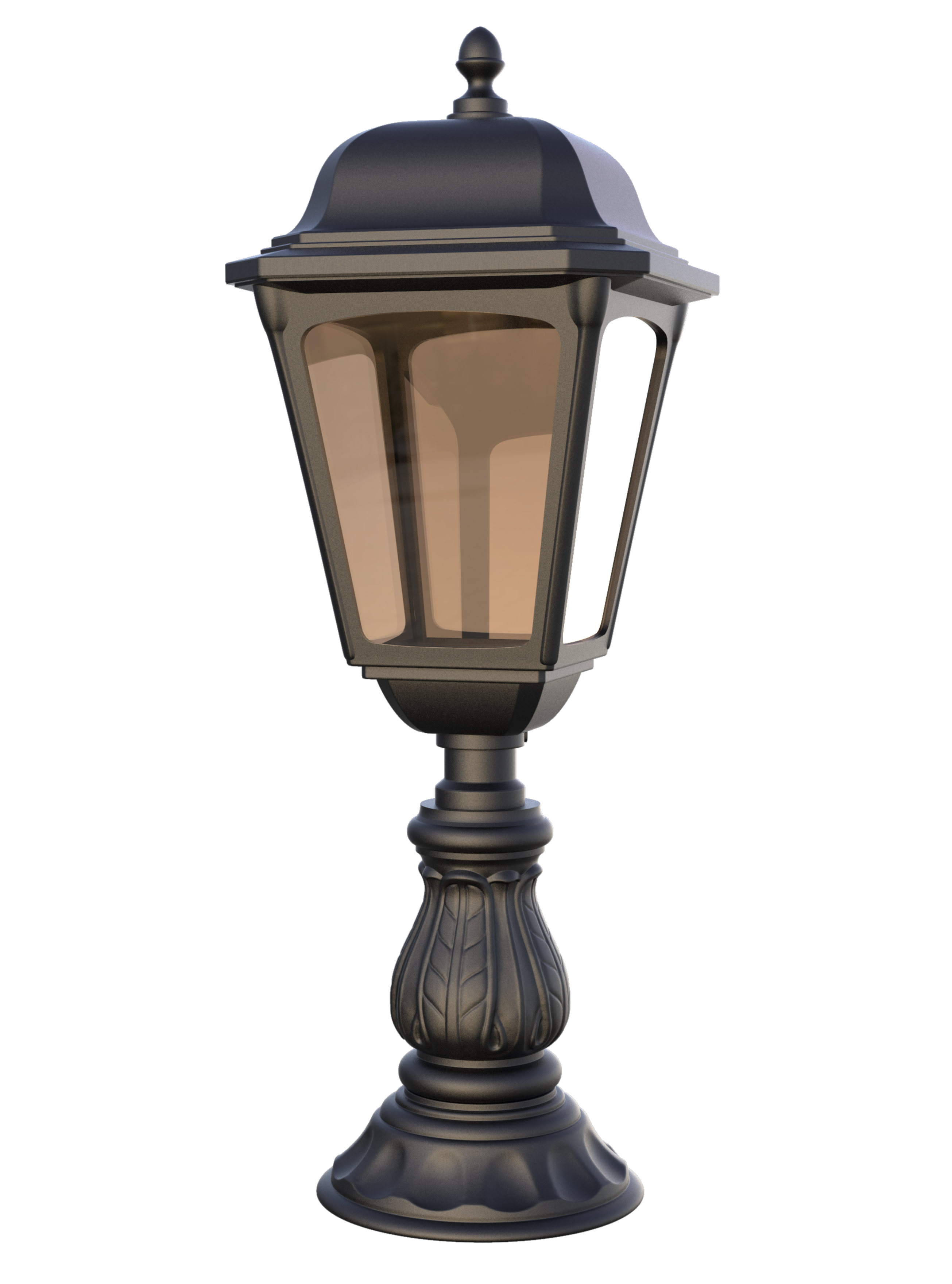 ALPENGLOW Lighting Pole, Ornamental Cast Iron Park Lantern on Decorative Pole
