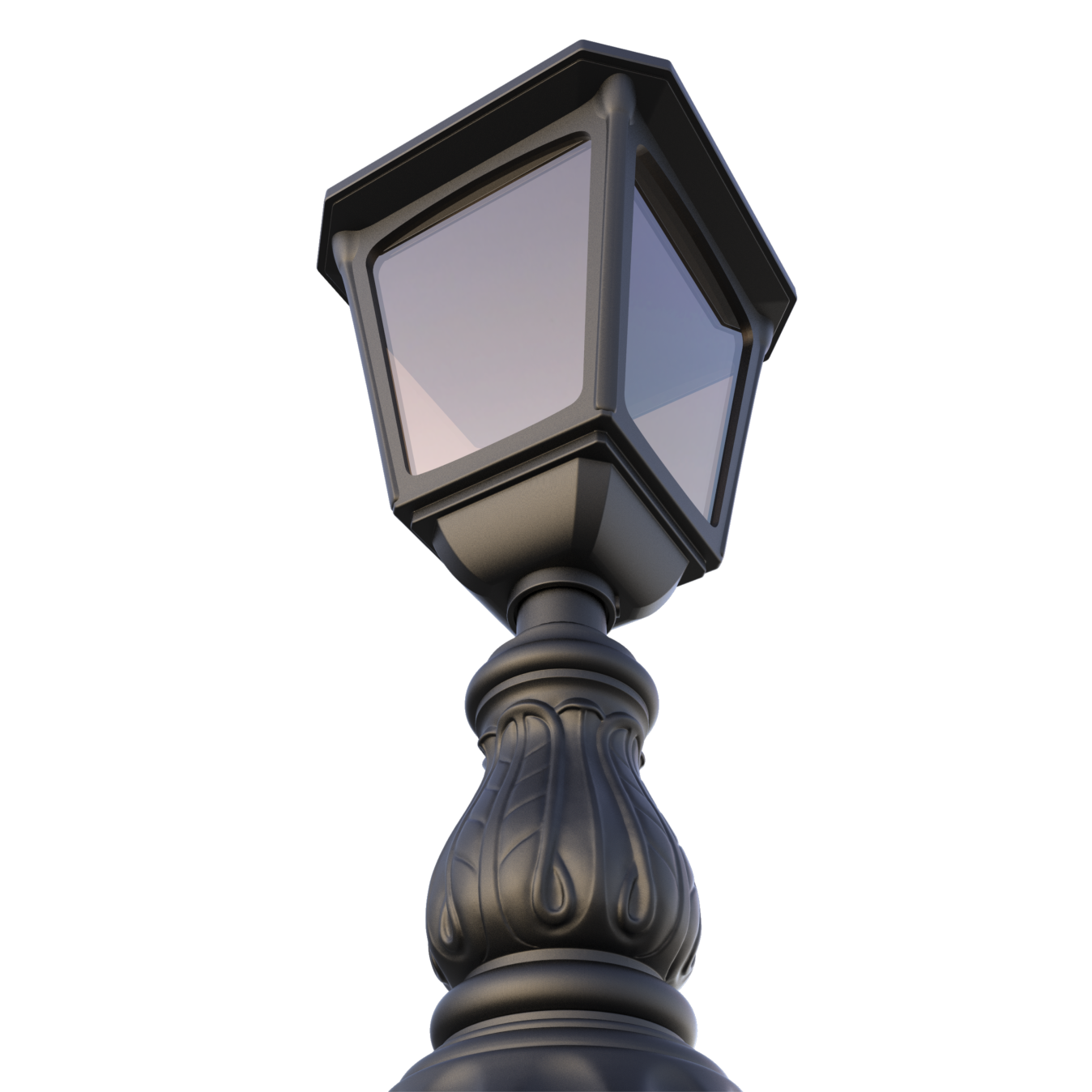 ALPENGLOW Lighting Pole, Ornamental Cast Iron Park Lantern on Decorative Pole