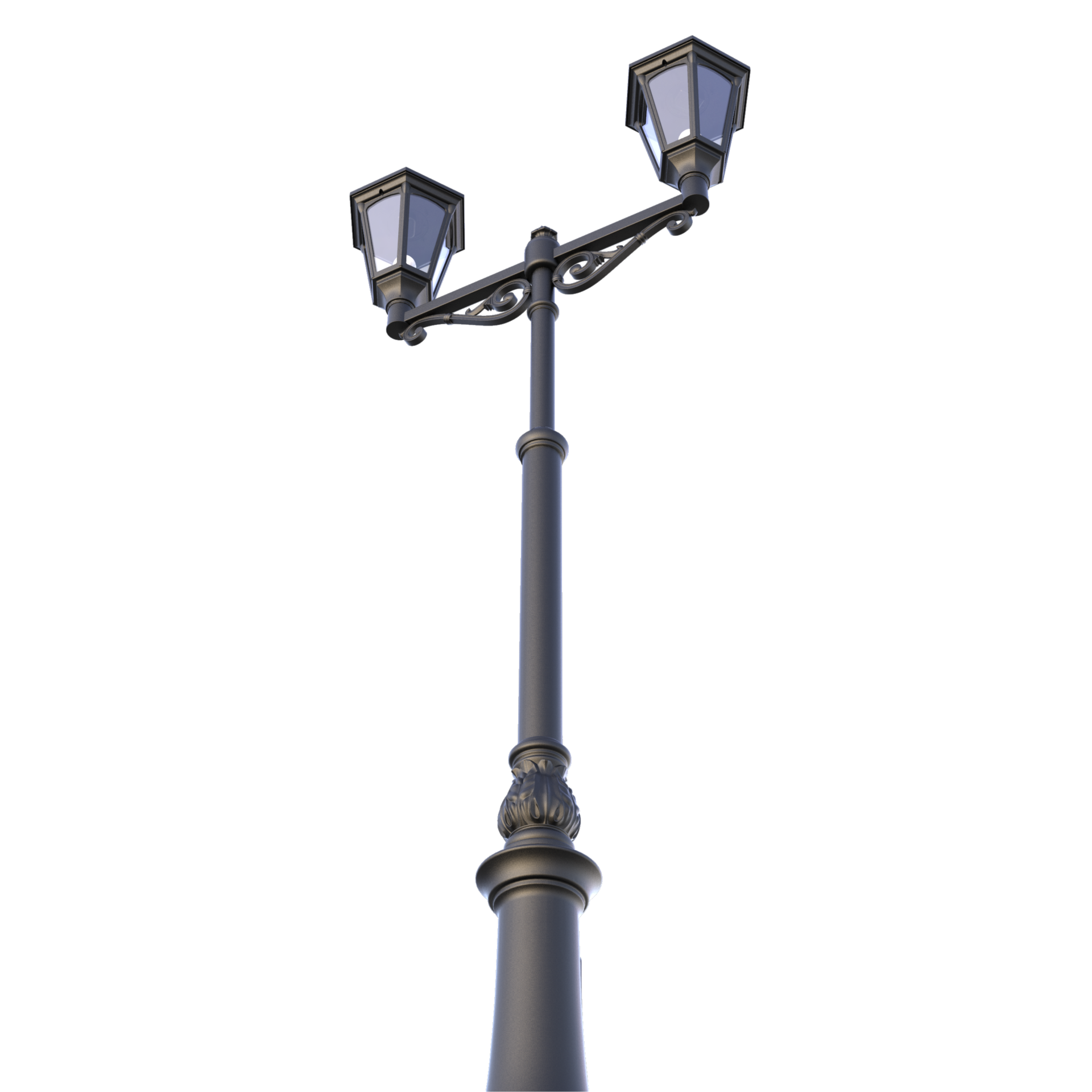 PARKGLOW LIGHTING POLE Ornamental Cast Iron Park Lantern on Decorative Pole