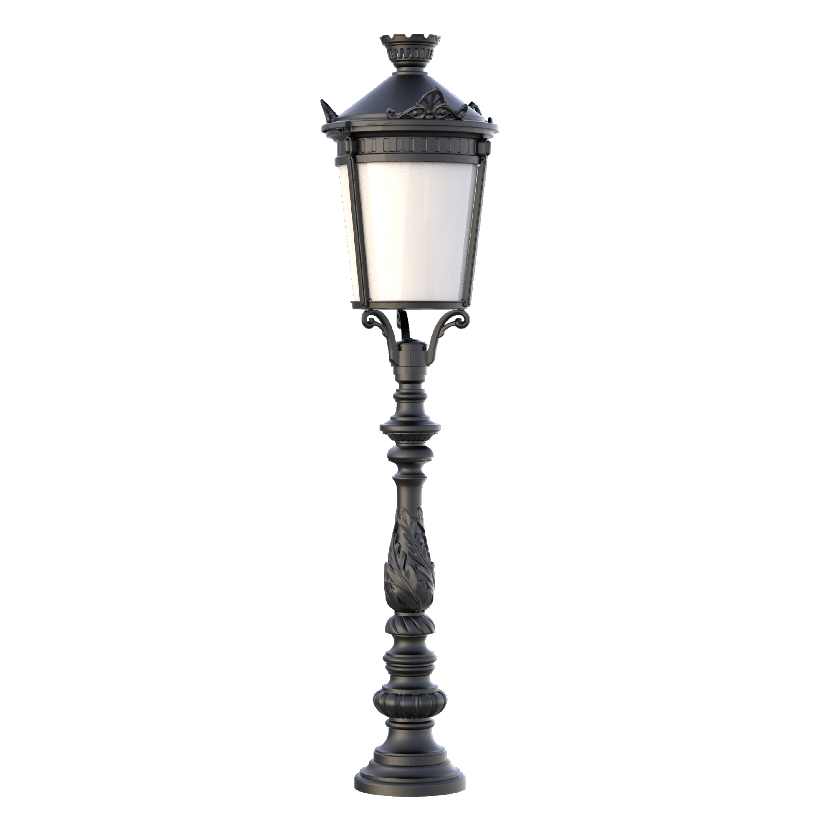 PALAZZOGLOW Lighting Pole, Ornamental Cast Iron Park Lantern on Decorative Pole